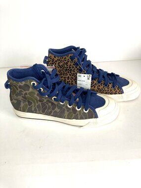 Adidas Nizza High RF Sneakers / Camo & Leopard Rare Split Design – Men’s 7.5 NWT